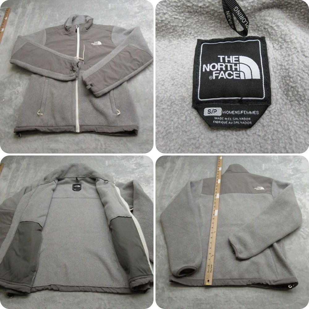 The North Face Jacket‎ Womens Small Gray Denali Fleece Pockets Full Zip Hiking